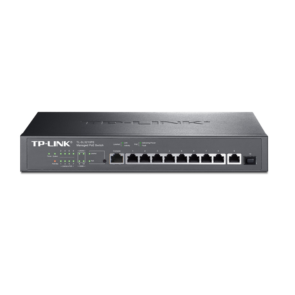 tp-link tl-sl3210pe 網管poe交換機供電模塊vlan端口匯聚sfp光口